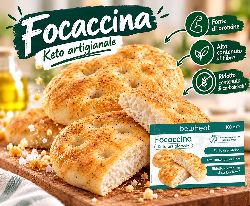 Focaccina KETO Artigianale Classica (100G) - BEWheat