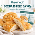 10x Focaccina KETO Artigianale Classica (100G) - BEWheat - FORMATO CONVENIENZA