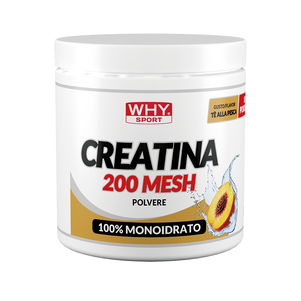 WHY Sport Creatina 200 Mesh Aromatizzata 300 g - Tè alla pesca