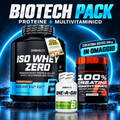 BIOTECH PACK Foodamia con ISO Whey Zero 1816 g Cioccolato, One-A-Day 100 compresse e creatina Scitec 300 g in omaggio