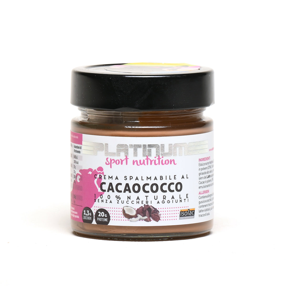 Crema Spalmabile Cacao Cocco 250g - Platinum Sport Nutrition, confezione ufficiale