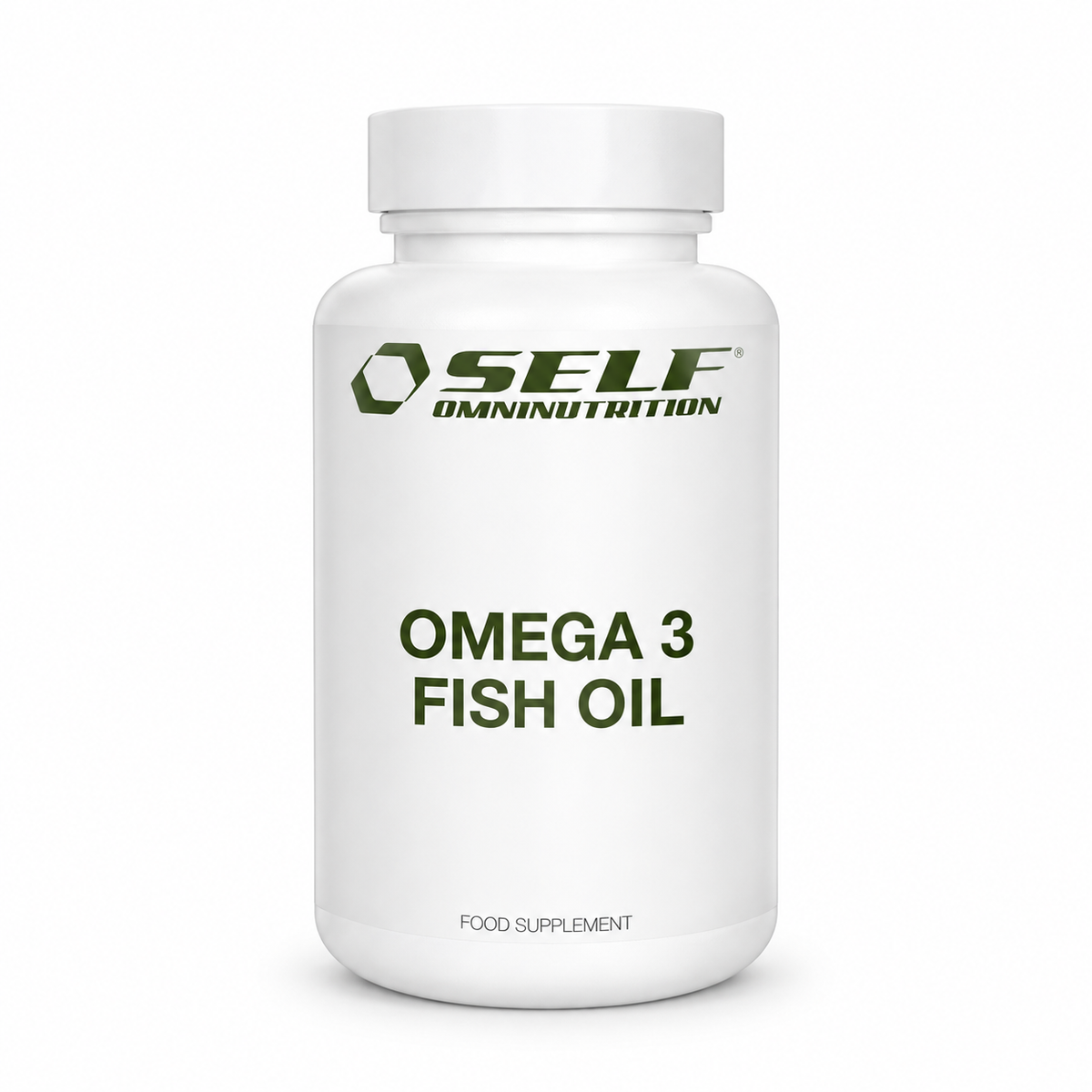Omega 3 Fish Oil - 280cps – Self Omninutrition, confezione su sfondo bianco