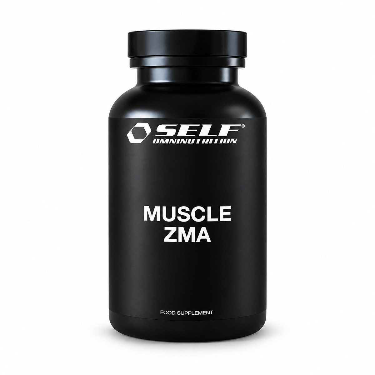 Muscle ZMA 120cps – Self Omninutrition, confezione su sfondo bianco