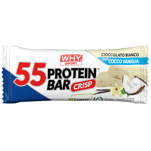 WHY Sport 55 Protein Bar 55 g - Cioccolato bianco - Vaniglia Cocco