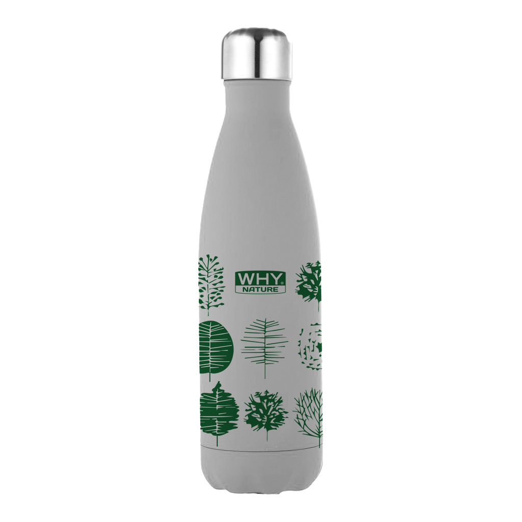 Why Nature Bottiglia Termica Acciaio 500 ml – Grigio – confezione originale