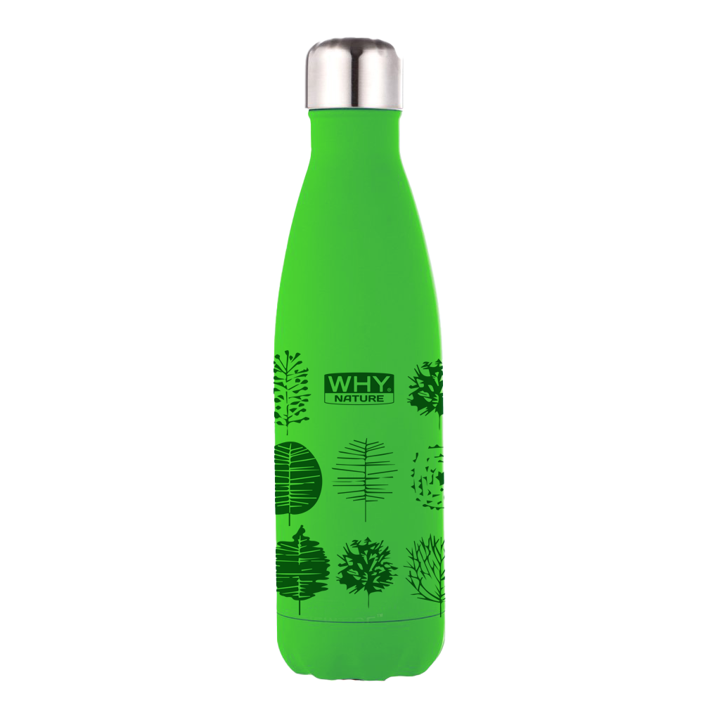 Why Nature Bottiglia Termica Acciaio 500 ml – Verde – confezione originale