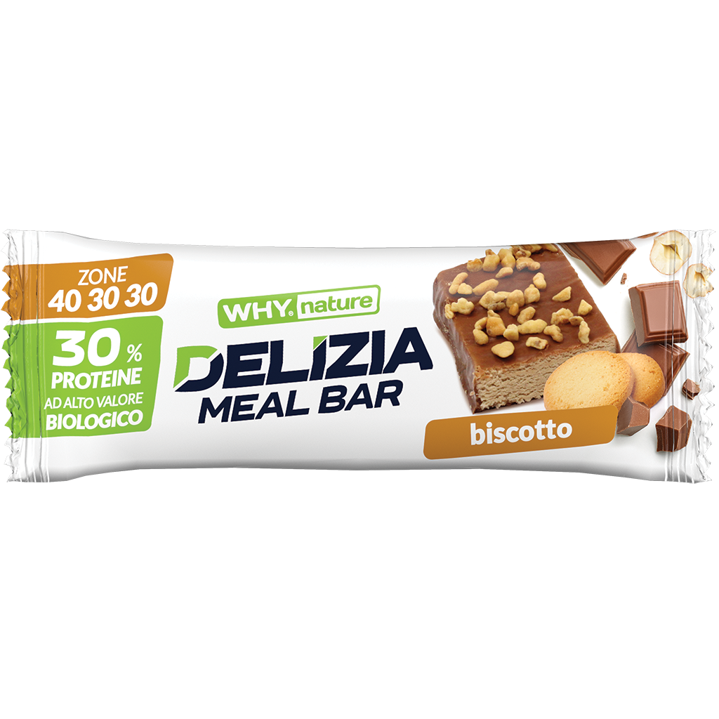 Why Nature Delizia Meal Bar – BOX 24 × 50 g – Biscotto – BOX 24 × 50 g – confezione originale