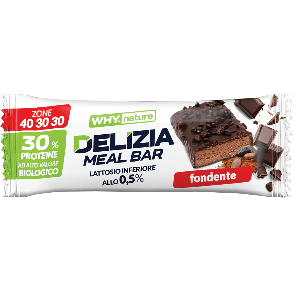 Why Nature Delizia Meal Bar – BOX 24 × 50 g – Fondente – BOX 24 × 50 g – confezione originale