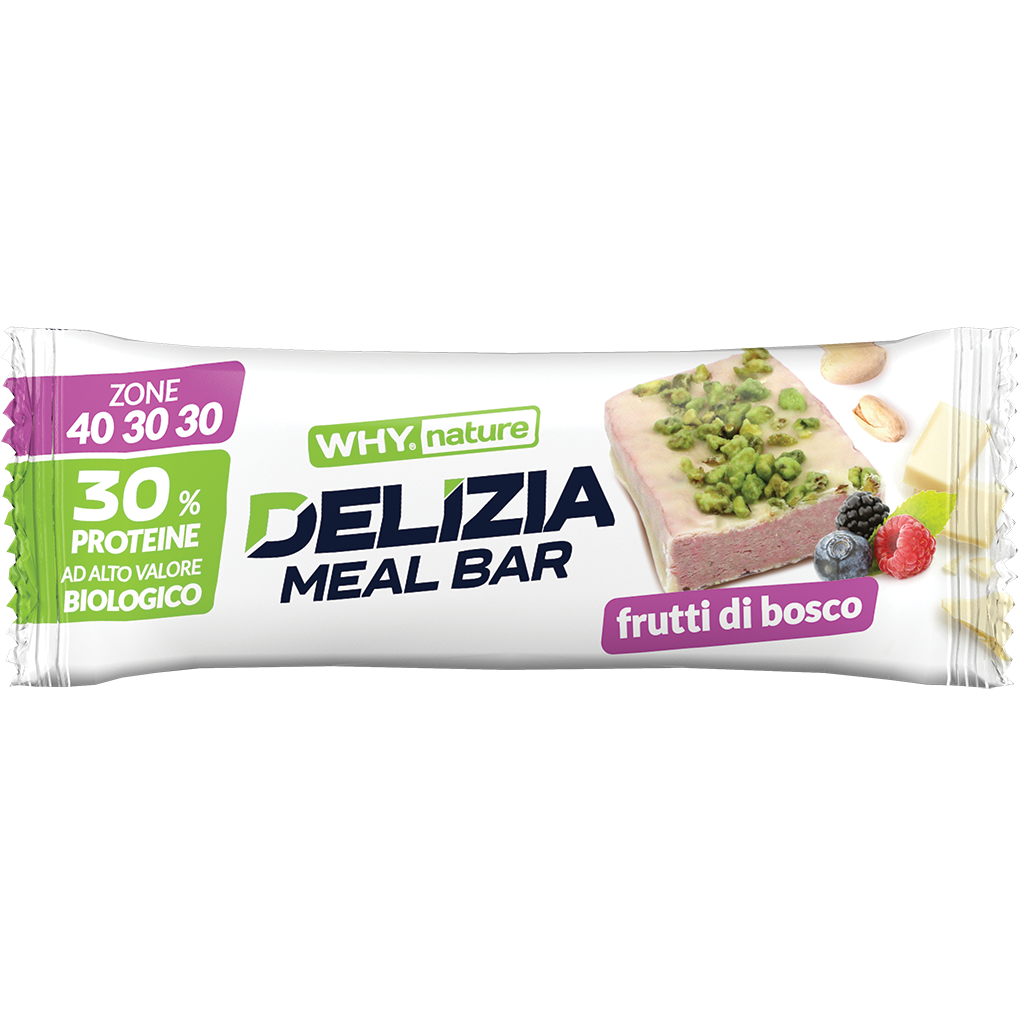 Why Nature Delizia Meal Bar – BOX 24 × 50 g – Frutti di bosco – BOX 24 × 50 g – confezione originale