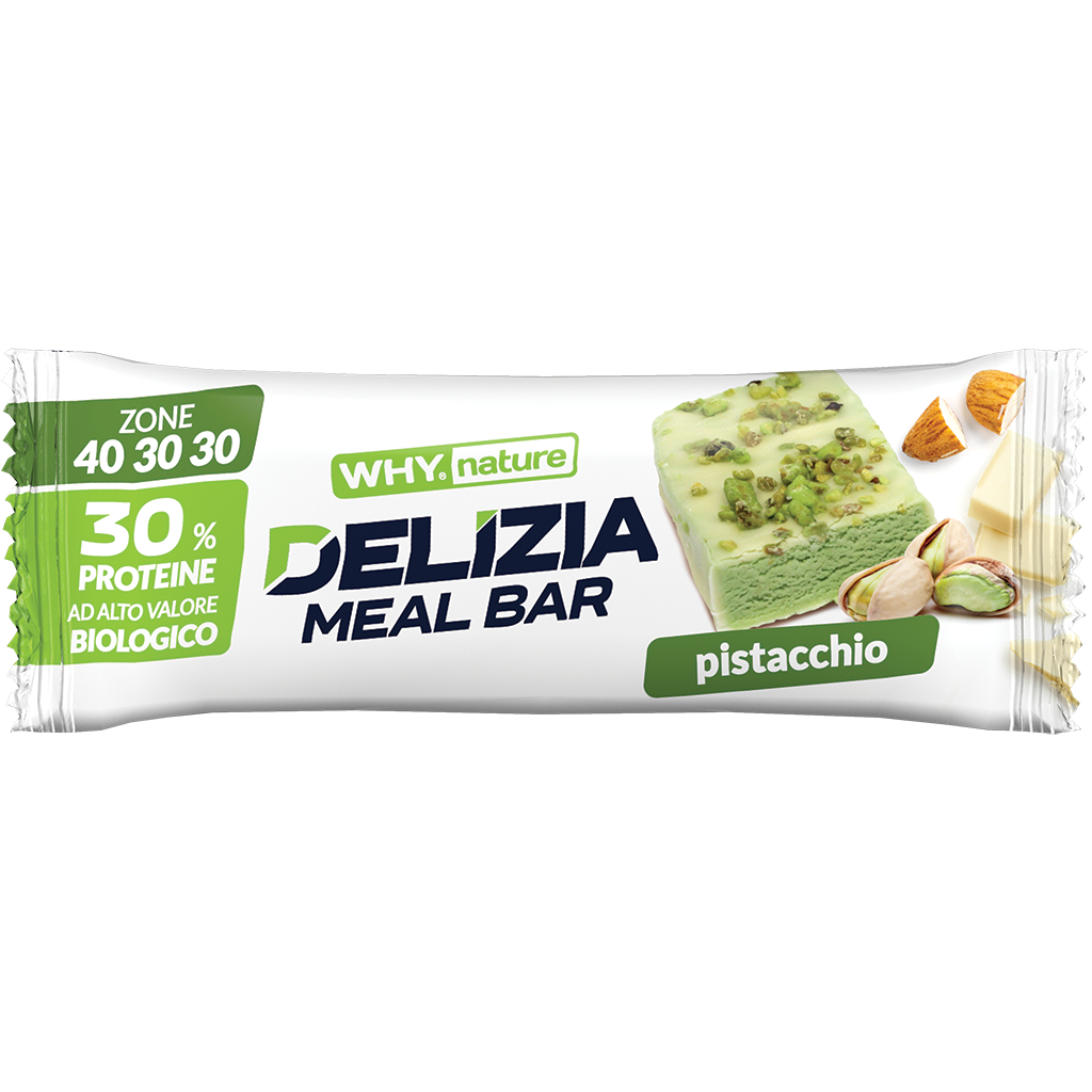 Why Nature Delizia Meal Bar – BOX 24 × 50 g – Pistacchio – BOX 24 × 50 g – confezione originale