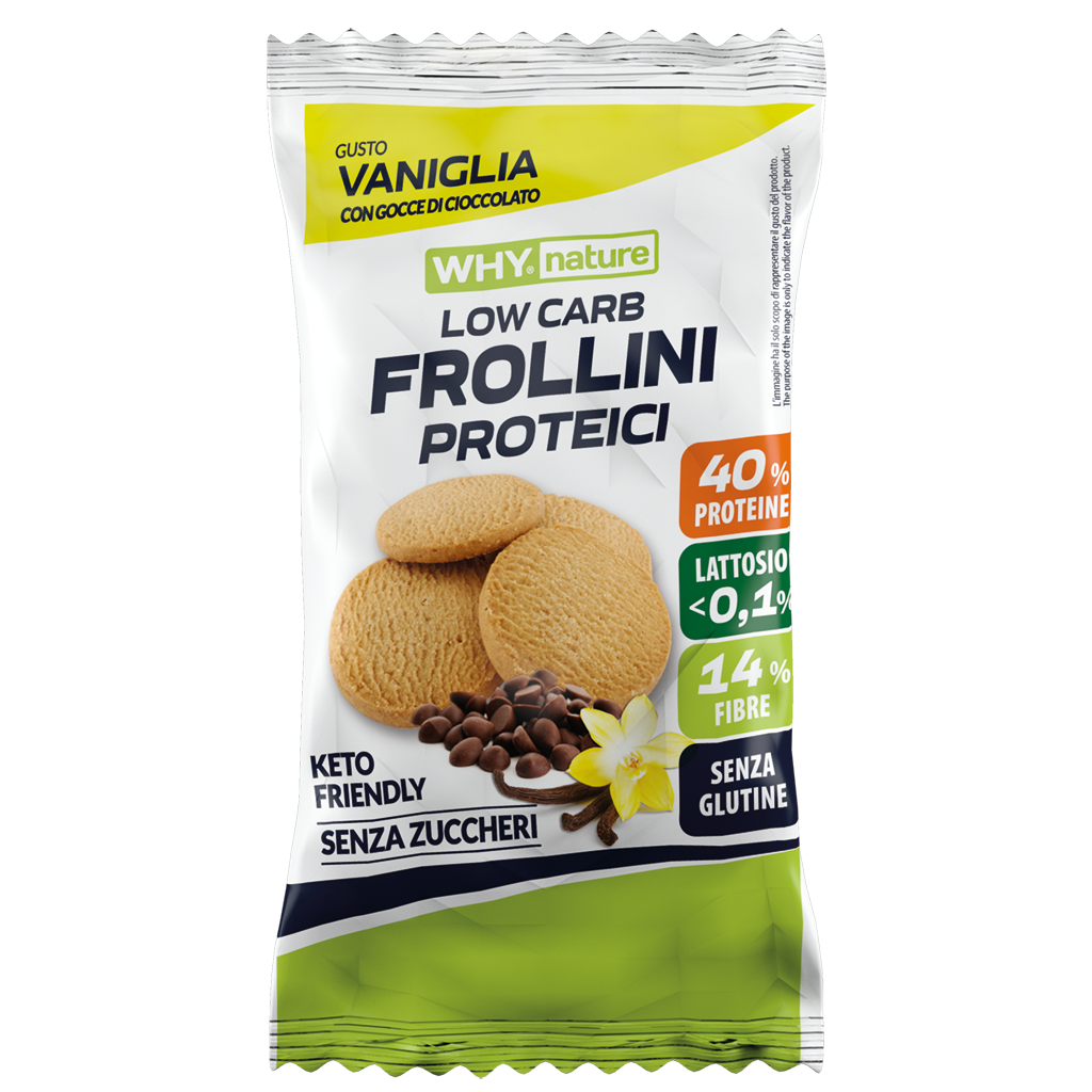 Why Nature Frollini Proteici 30 g – Vaniglia con gocce di cioccolato – confezione originale