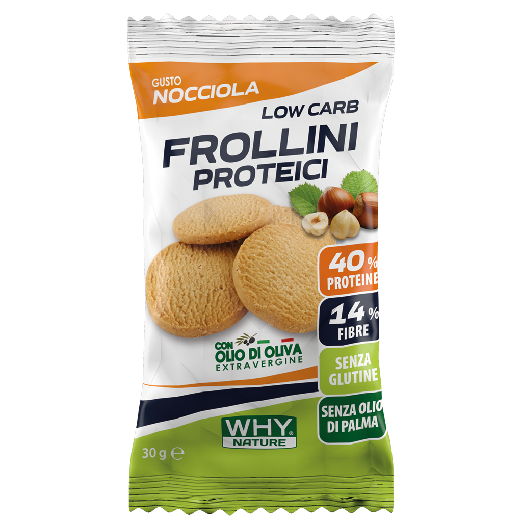 Why Nature Frollini Proteici 30 g – Nocciola – confezione originale