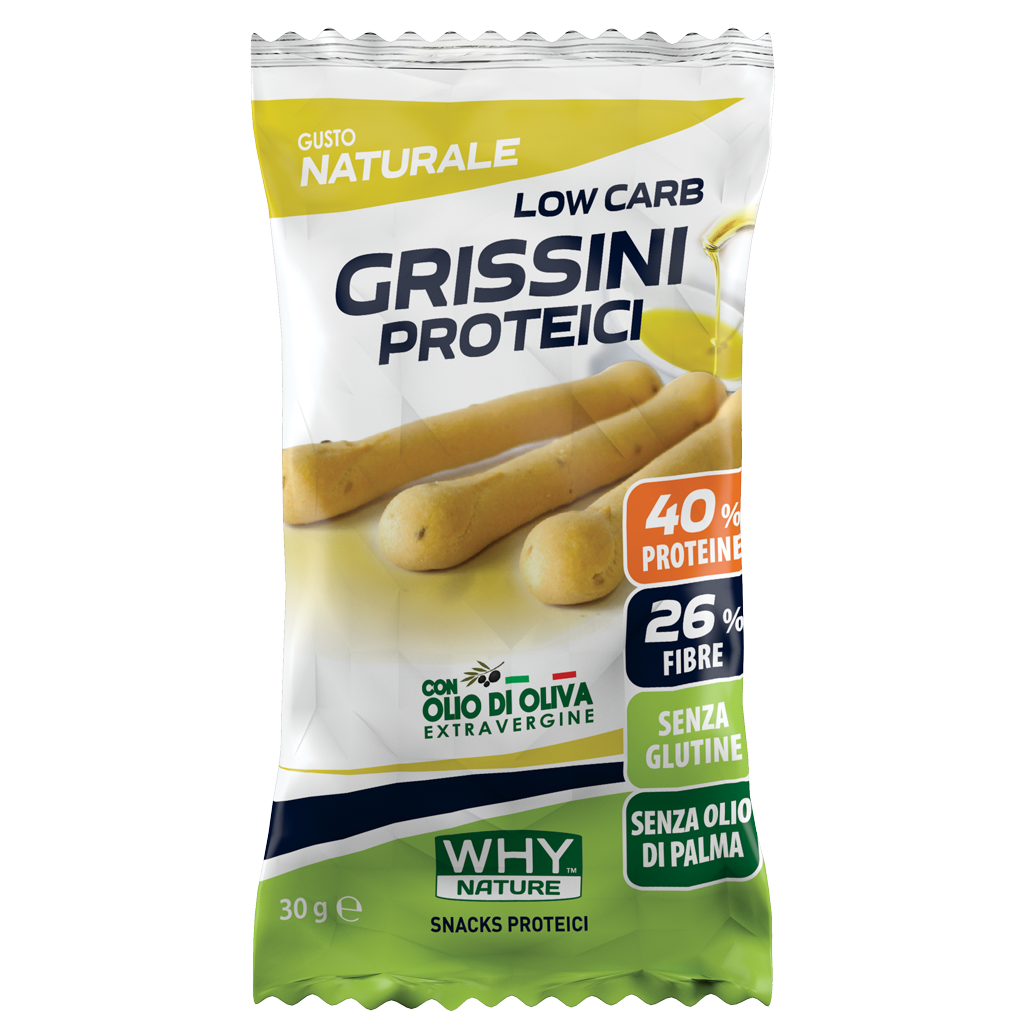 Why Nature Grissini Proteici 30 g – Naturale – confezione originale