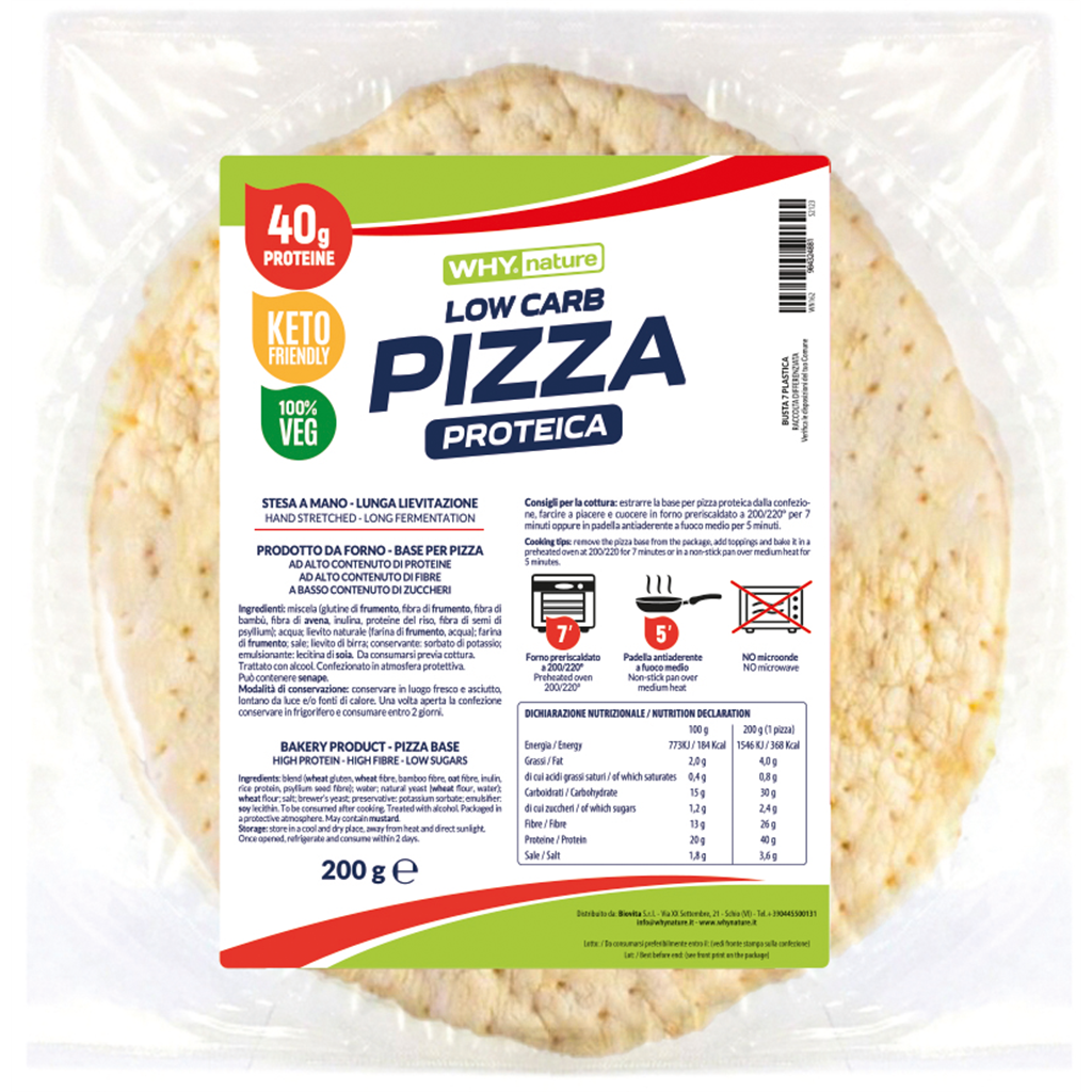 Why Nature Pizza Proteica 200 g – confezione originale