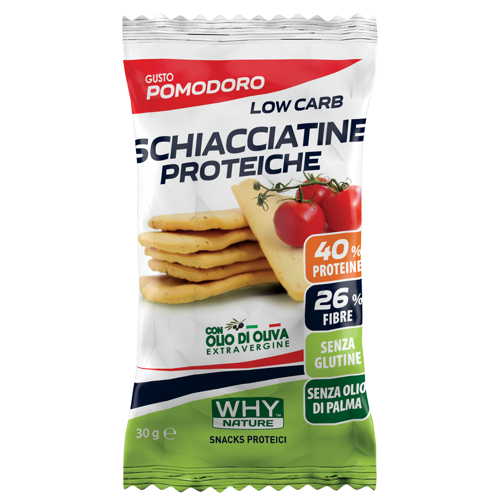 Why Nature Schiacciatine Proteiche 30 g – Pomodoro – confezione originale