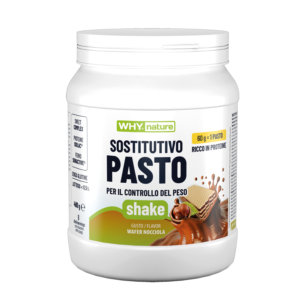 Why Nature Sostitutivo Pasto Shake 480 g – Wafer Nocciola – confezione originale