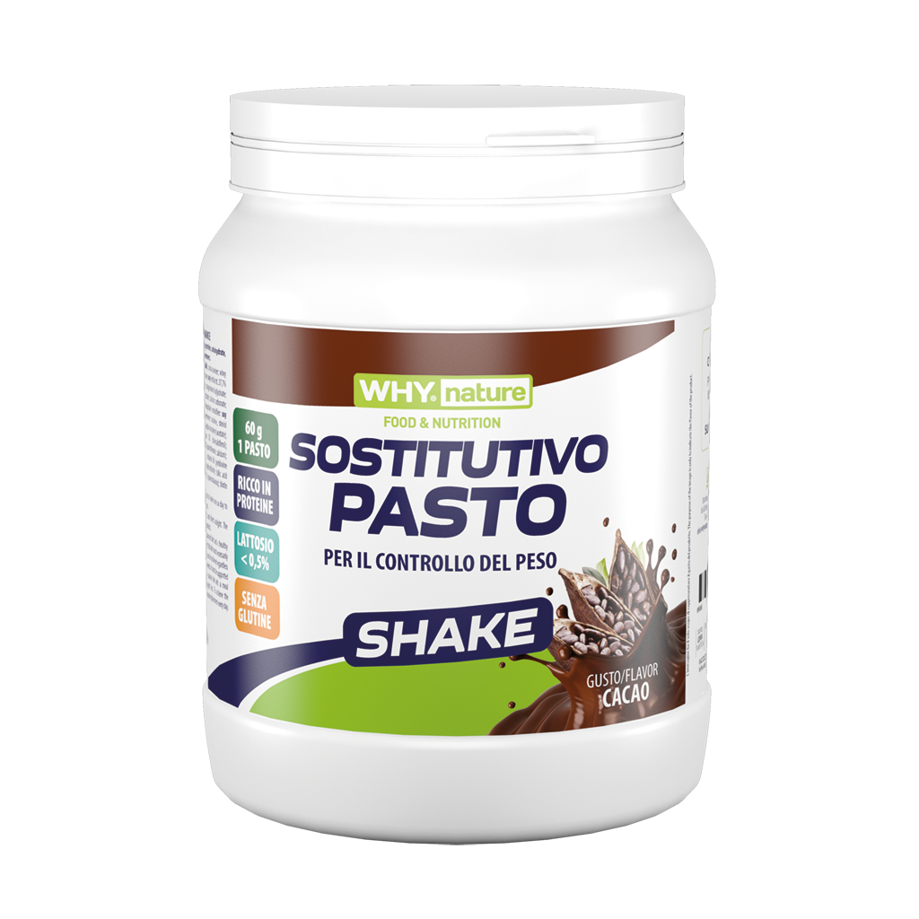 Why Nature Sostitutivo Pasto Shake 480 g – Cacao – confezione originale