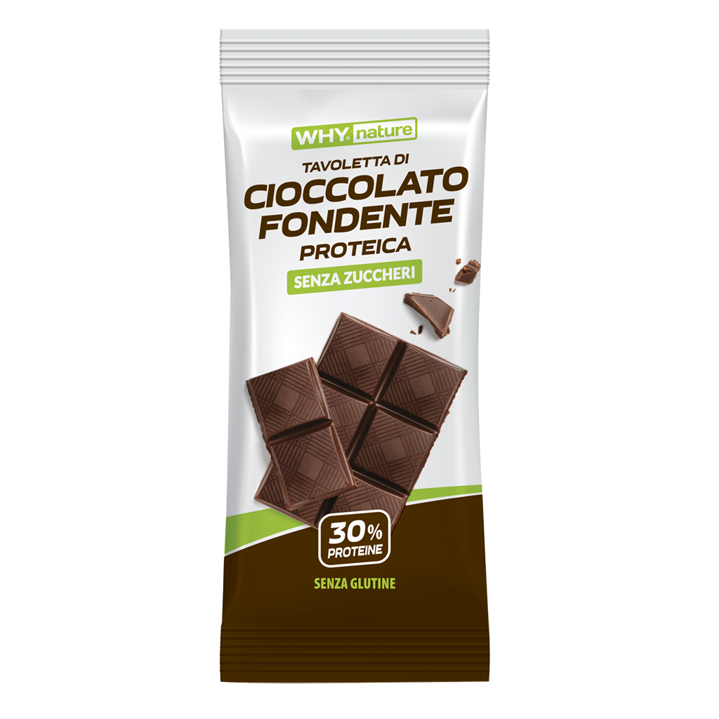 Why Nature Tavoletta Cioccolato Fondente Proteica 70 g – confezione originale