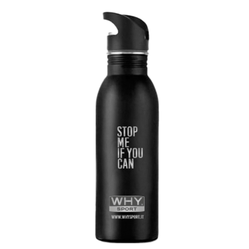 WHY Sport Borraccia Acciaio Nera 500 ml - confezione